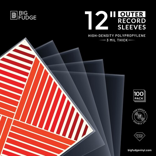 Big Fudge: 12" Vinyl LP Record Outer Sleeves (Crystal Clear) 100 Pack