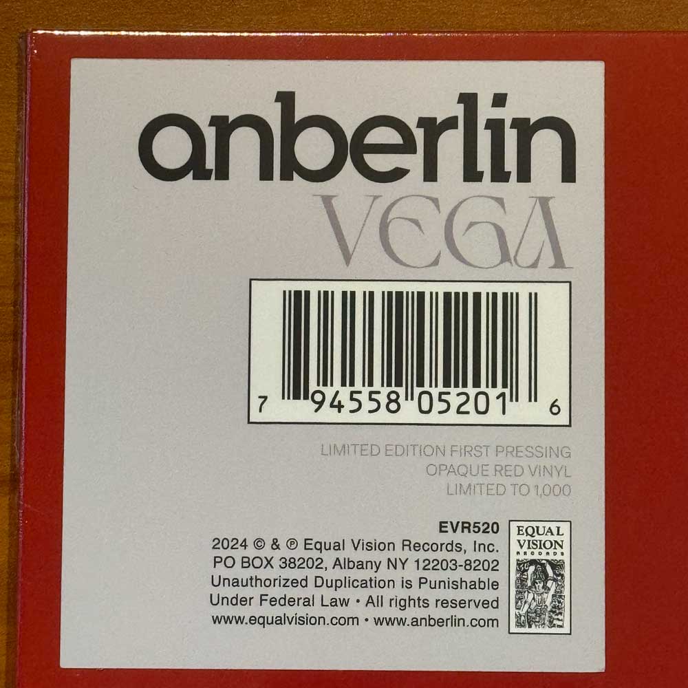 Anberlin: Vega Vinyl LP (Opaque Red)