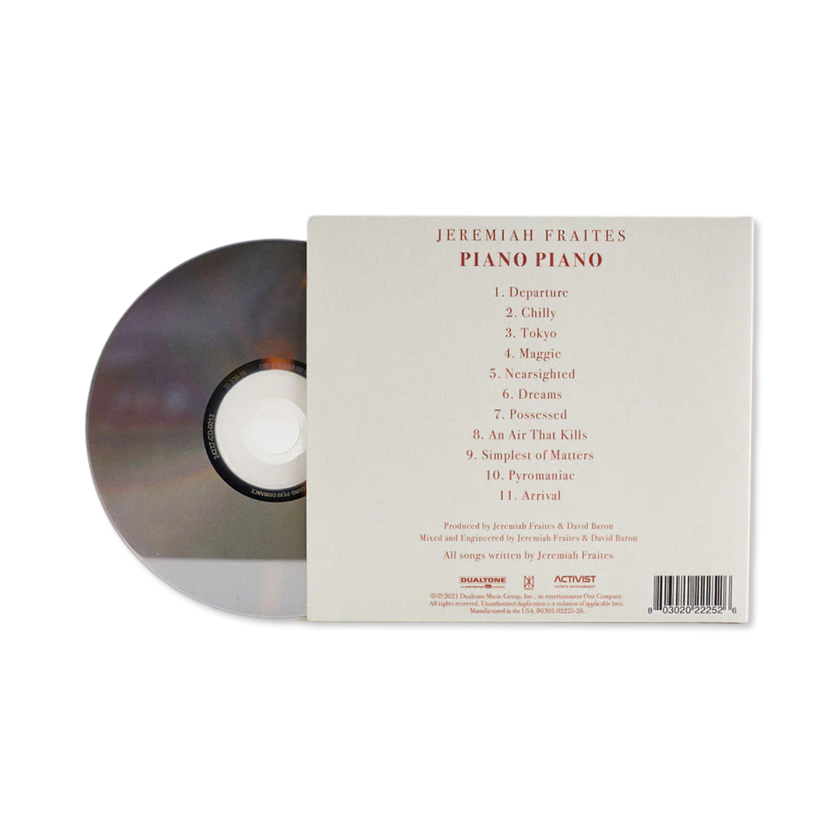 Jeremiah Fraites: Piano Piano CD
