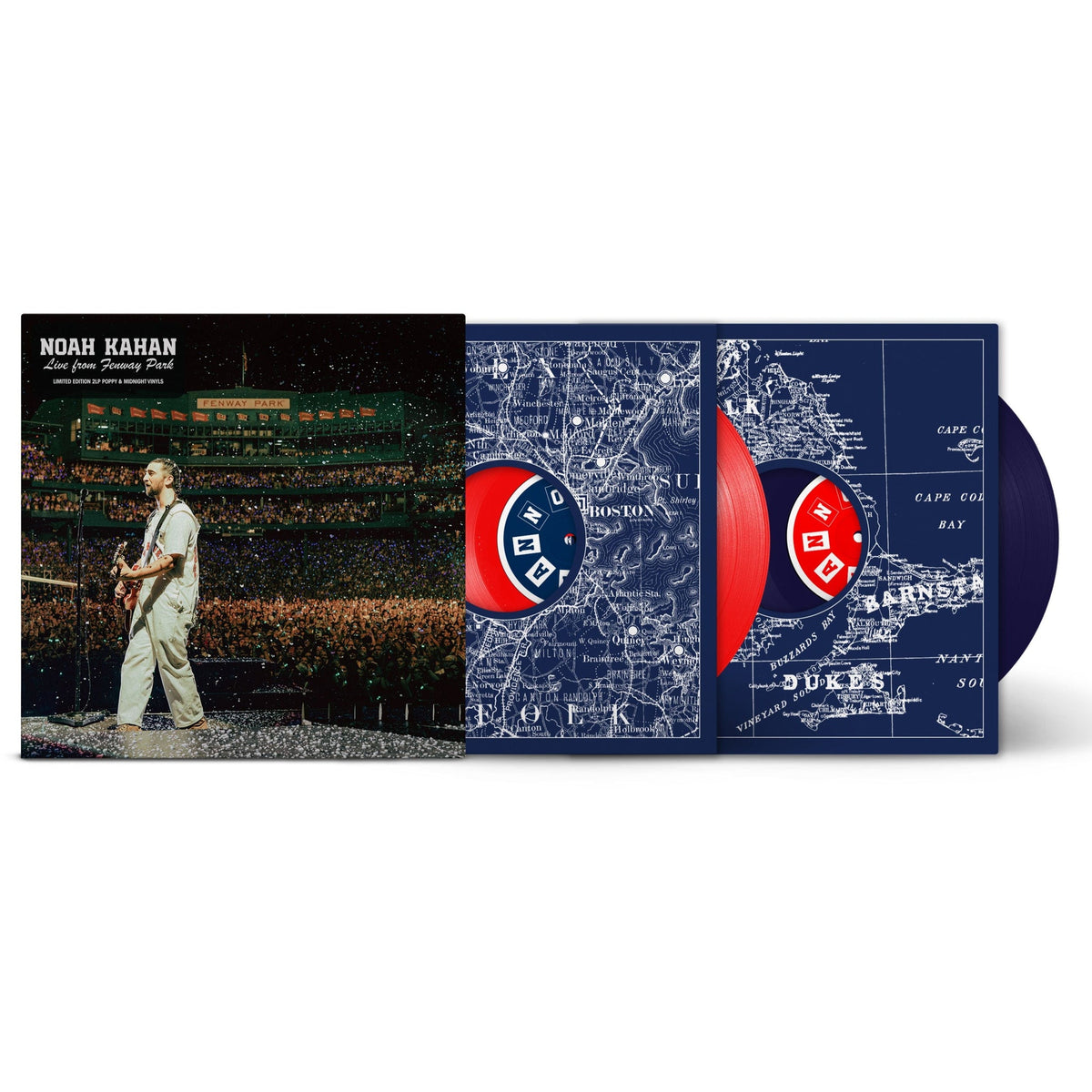 Noah Kahan: Live From Fenway Park Vinyl LP (Red and Blue)