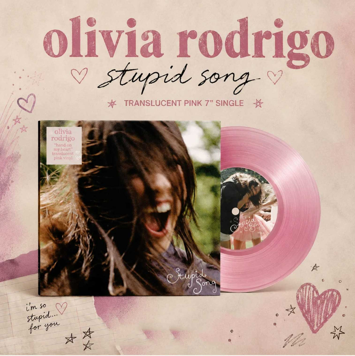 Olivia Rodrigo: Stupid Song 7" Vinyl (Pink, 45 RPM)