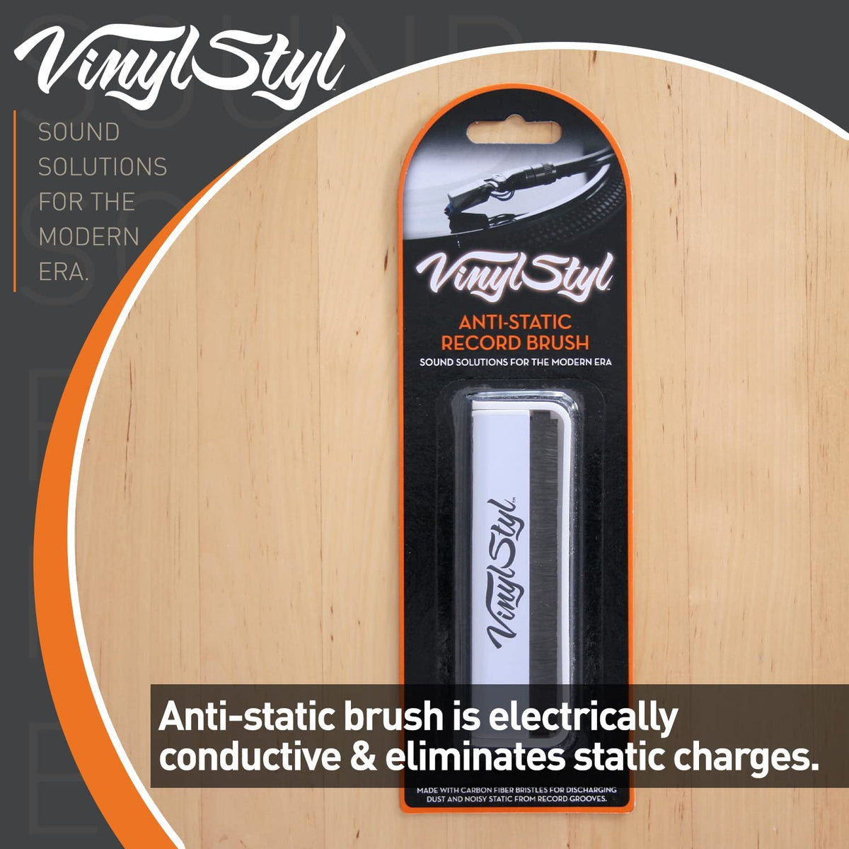 Vinyl Styl Anti-Static Vinyl Record Cleaning Brush - Micro Fiber (White)