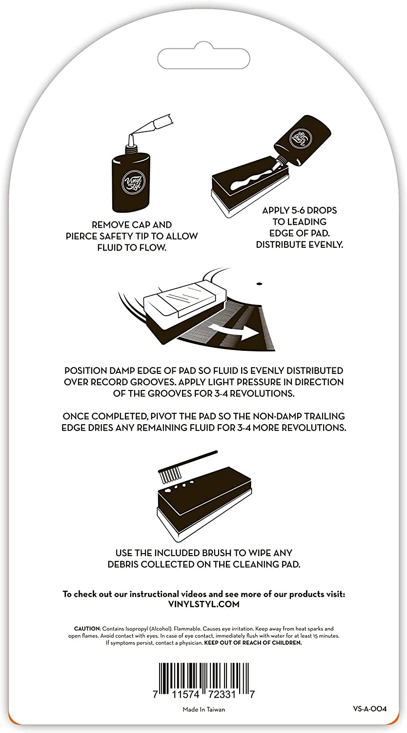 Vinyl Styl Vinyl Record Deep Cleaning System with Pad and Cleaning Fluid